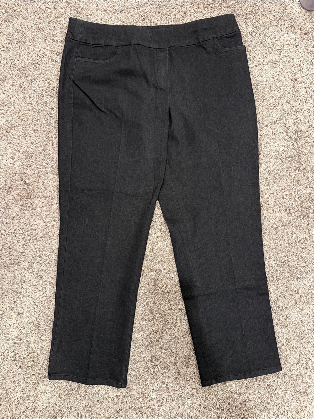 Alfred Dunner Black Straight-Leg Trousers